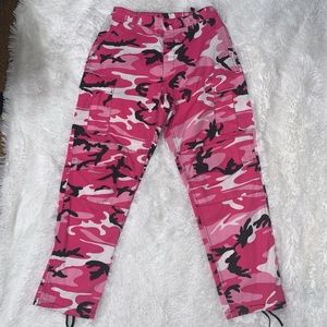 Pink Vintage Colorful Camo Pant